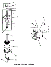03 - 23907 & 24304 Pump Assemblies parts for Amana Washer DA9043 from AppliancePartsPros.com