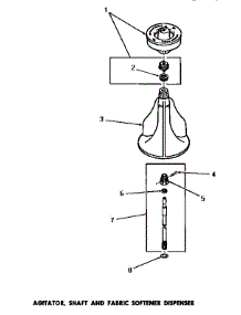09 - Agitator, Shaft & Fabric Softener Disp parts for Amana Washer DA9043 from AppliancePartsPros.com