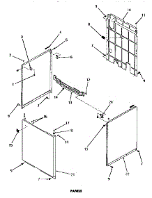 22 - Panels parts for Amana Washer DA9043 from AppliancePartsPros.com