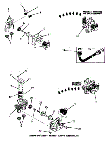 02 - 24596 & 24597 Mixing Valve Assemblies parts for Amana Washer DA9101 from AppliancePartsPros.com