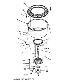 06 - Agitator Post & Spin Tub parts for Amana Washer DA9101 from AppliancePartsPros.com