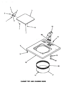 10 - Cabinet Top & Loading Door parts for Amana Washer DA9101 from AppliancePartsPros.com