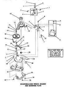 13 - Counterbalance Weight, Brkt & Mtg Plate parts for Amana Washer DA9101 from AppliancePartsPros.com
