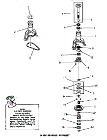 16 - Main Bearing Assy parts for Amana Washer DA9101 from AppliancePartsPros.com