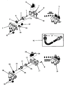 06 - 25832 And 25833 Mixing Valve Assemblies parts for Amana Washer DA9103 from AppliancePartsPros.com