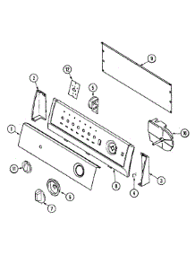 03 - Control Panel parts for Admiral Washer DAV1200AWW from AppliancePartsPros.com