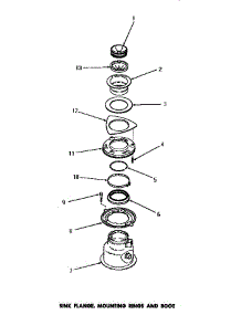 03 - Sink Flange, Mtg Rings & Boot parts for Amana Washer DB7111N from AppliancePartsPros.com