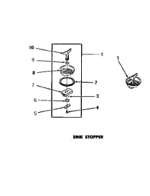 04 - Sink Stopper parts for Amana Washer DB8201N from AppliancePartsPros.com