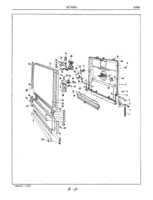 03 - Door parts for Maytag Dishwasher DC24H6A from AppliancePartsPros.com