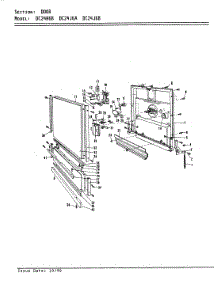 03 - Door parts for Maytag Dishwasher DC24J6A from AppliancePartsPros.com