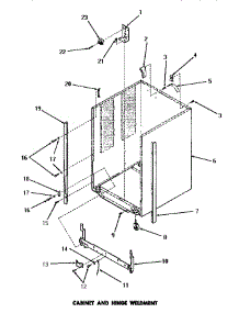 03 - Cabinet & Hinge Weldment parts for Amana Dishwasher DC5610 from AppliancePartsPros.com