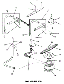15 - Spray Arms & Hoses parts for Amana Dishwasher DC5610 from AppliancePartsPros.com