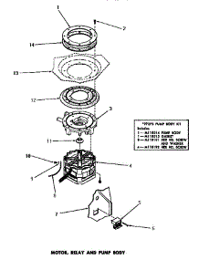 10 - Motor, Relay & Pump Body parts for Amana Dishwasher DC5700 from AppliancePartsPros.com
