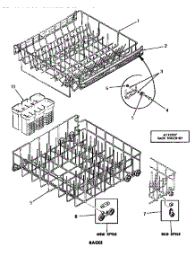 12 - Racks parts for Amana Dishwasher DC5700 from AppliancePartsPros.com