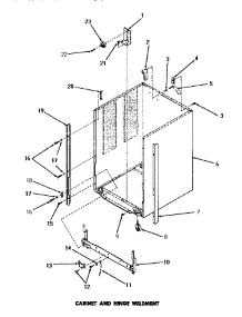 03 - Cabinet & Hinge Weldment parts for Amana Dishwasher DC5710 from AppliancePartsPros.com