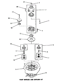 13 - Pump Impeller & Diffuser Kit parts for Amana Dishwasher DC5710 from AppliancePartsPros.com