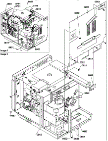 08 - Rear Access Panel Assy parts for Amana Microwave DCA2000 / P1194105M from AppliancePartsPros.com