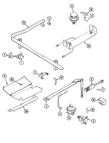 04 - Gas Controls parts for Amana Range DCF3315AC from AppliancePartsPros.com