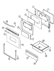 03 - Door / Drawer parts for Amana Range DCF4205BT from AppliancePartsPros.com