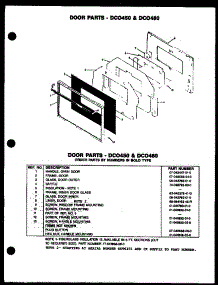 02 - Door Parts parts for Amana Oven DCO480 from AppliancePartsPros.com