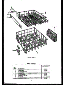 08 - Rack Details parts for Amana Dishwasher DCR211 from AppliancePartsPros.com