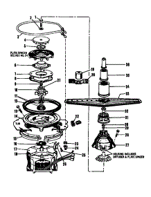 05 - Motor, Pump & Spray Arm Details parts for Amana Dishwasher DCR2111AOM from AppliancePartsPros.com