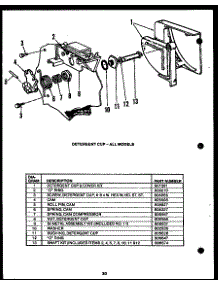 02 - Detergent Cup parts for Amana Dishwasher DCS2111COA / DCS21101COA from AppliancePartsPros.com