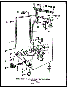 04 - Frame Details parts for Amana Dishwasher DCS215-1W / DCS21501W from AppliancePartsPros.com