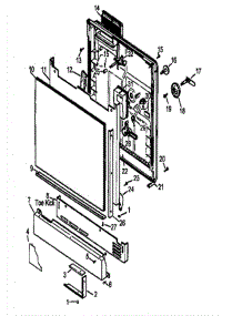 02 - Door / Trim Parts parts for Amana Dishwasher DCS550W / P1194801W from AppliancePartsPros.com