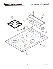 02 - Top Cover Assembly parts for Maytag Cooktop DCSG501 from AppliancePartsPros.com