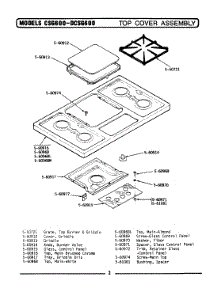 03 - Top Cover Assembly parts for Maytag Cooktop DCSG600 from AppliancePartsPros.com