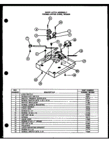 03 - Door Latch Assy parts for Amana Oven DD0820 from AppliancePartsPros.com