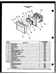 05 - Lower Door Assy. parts for Amana Oven DD0880 from AppliancePartsPros.com