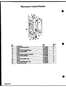 06 - Microwave Control Section parts for Amana Oven DDO-692 from AppliancePartsPros.com