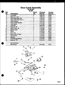 04 - Door Latch Assy parts for Amana Oven DDO-750 from AppliancePartsPros.com
