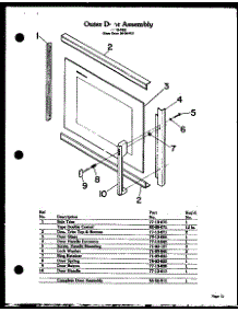 07 - Outer Door Assy parts for Amana Oven DDO-762 from AppliancePartsPros.com