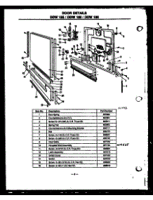 03 - Door Details parts for Amana Dishwasher DDW160/MN03 from AppliancePartsPros.com