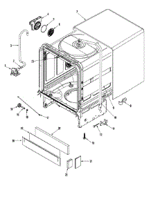 04 - Outer Tub parts for Dynasty Dishwasher DDW2470AWP from AppliancePartsPros.com