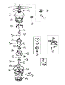 03 - Pump & Motor parts for Amana Dishwasher DDW261RAW from AppliancePartsPros.com