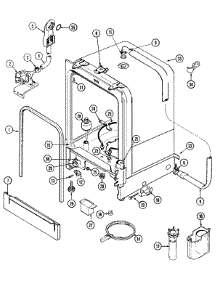 06 - Tub parts for Amana Dishwasher DDW361RAB from AppliancePartsPros.com