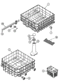 05 - Track & Rack Assembly parts for Amana Dishwasher DDW361RAC from AppliancePartsPros.com
