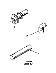 04 - 20600 Vent Kit parts for Amana Dryer DE1020 from AppliancePartsPros.com
