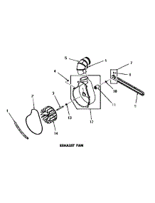 10 - Exhaust Fan parts for Amana Dryer DE1020 from AppliancePartsPros.com