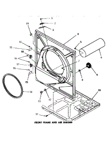 11 - Front Frame And Air Shroud parts for Amana Dryer DE1020 from AppliancePartsPros.com