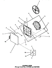 13 - Loading Door parts for Amana Dryer DE1020 from AppliancePartsPros.com