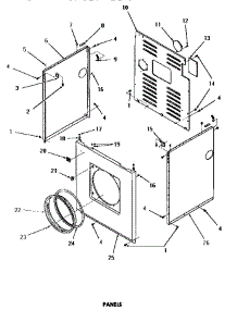 16 - Panels parts for Amana Dryer DE1020 from AppliancePartsPros.com