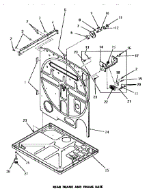 17 - Rear Frame And Frame Base parts for Amana Dryer DE1020 from AppliancePartsPros.com