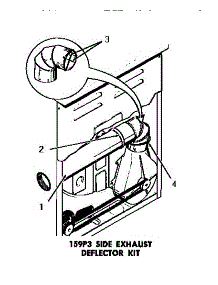 02 - 159P3 Side Exhaust Deflector Kit parts for Amana Dryer DE1021 from AppliancePartsPros.com
