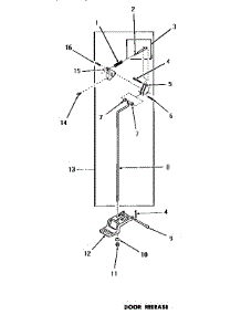 07 - Door Release parts for Amana Dryer DE1021 from AppliancePartsPros.com