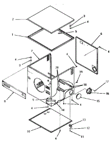03 - Control Panel And Cabinet parts for Amana Dryer DE1160 from AppliancePartsPros.com